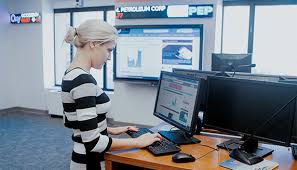 Woman using technology