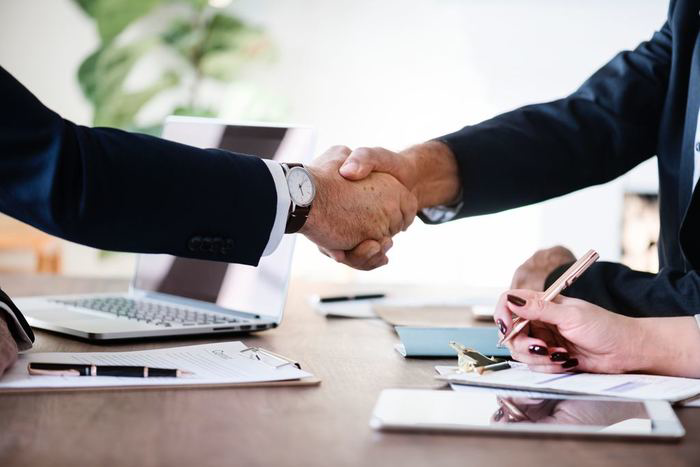 Customer handshake